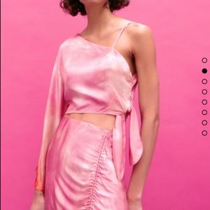 NWT Zara asymmetrical tie-dye top